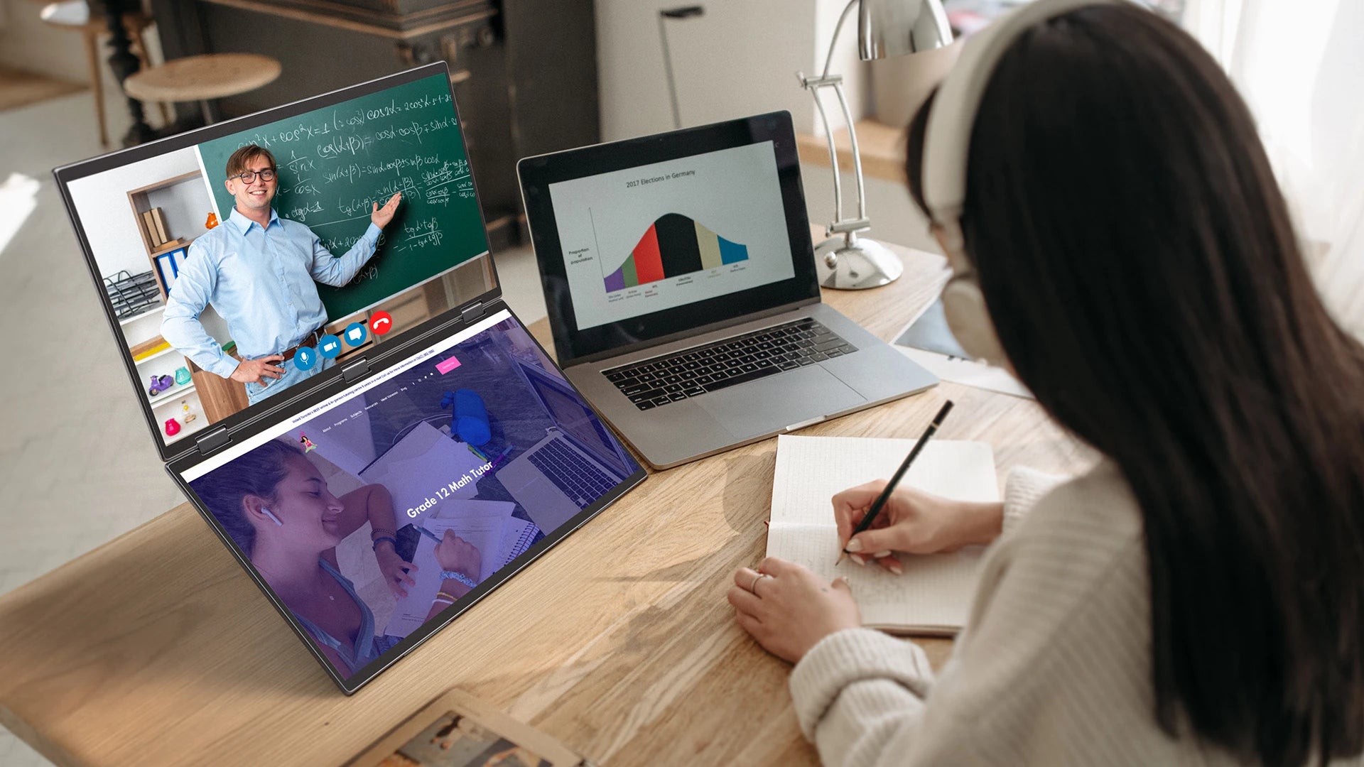 UPERFECT 18.5" Dual Screen Portable Monitor 100Hz 100% sRGB 1080P HDR Folding Versatile Solution For PC Mobile Phone Game Consol