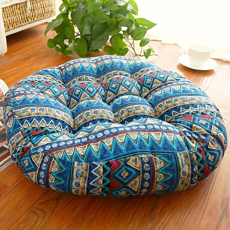 Square/Round Seat Cushion Suitable for Yoga, Dining, and Office Chairs, Ethnic Style FabricsTatami Bench Cushions, Home Decor