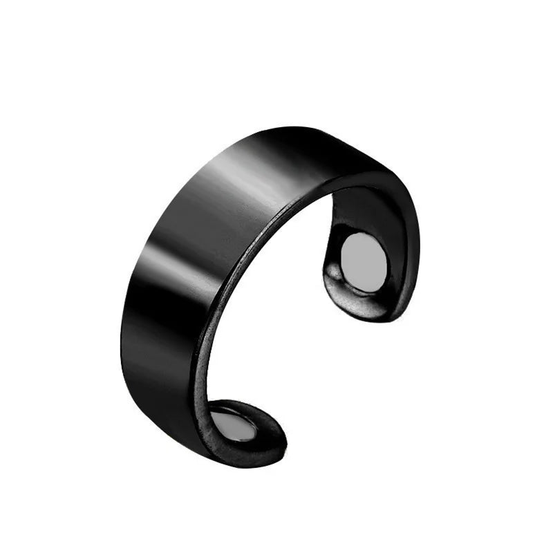 Anti Snoring Acupressure Ring - Adjustable Natural Sleep Aid Tidesmit 2 Magnet Black Tidesmit