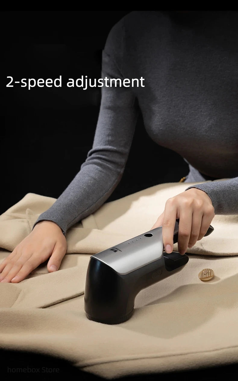 Tidesmit 45W commercial electric lint remover showing side angle detail for professional fabric care and shaving