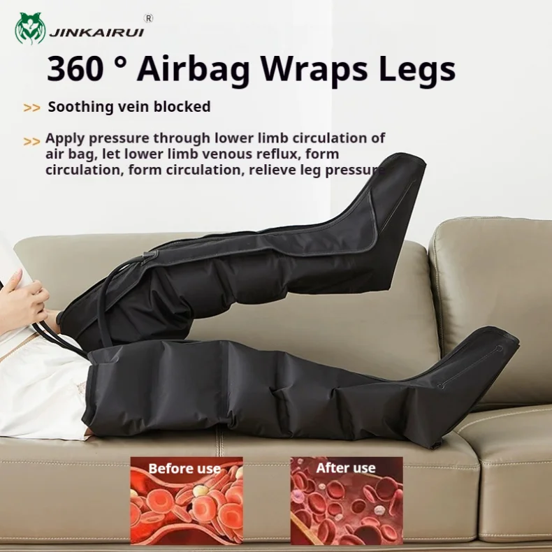 Air Pressure Leg Massager with Heat Therapy & Deep Tissue Relief Back Massage Instrument Tidesmit