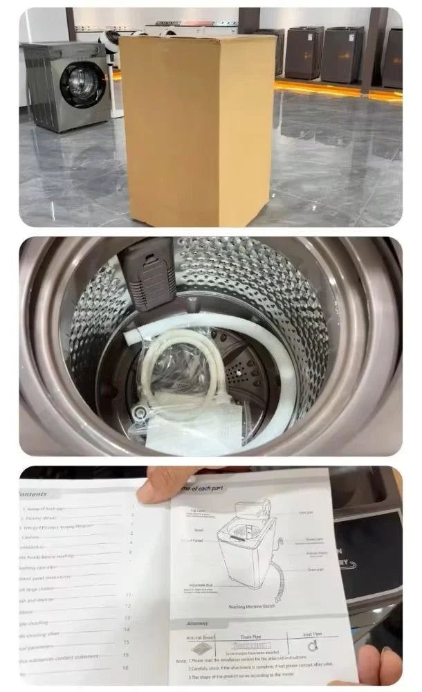 Tidesmit 10kg automatic top load washer dryer combo featuring a portable industrial design for high-capacity laundry