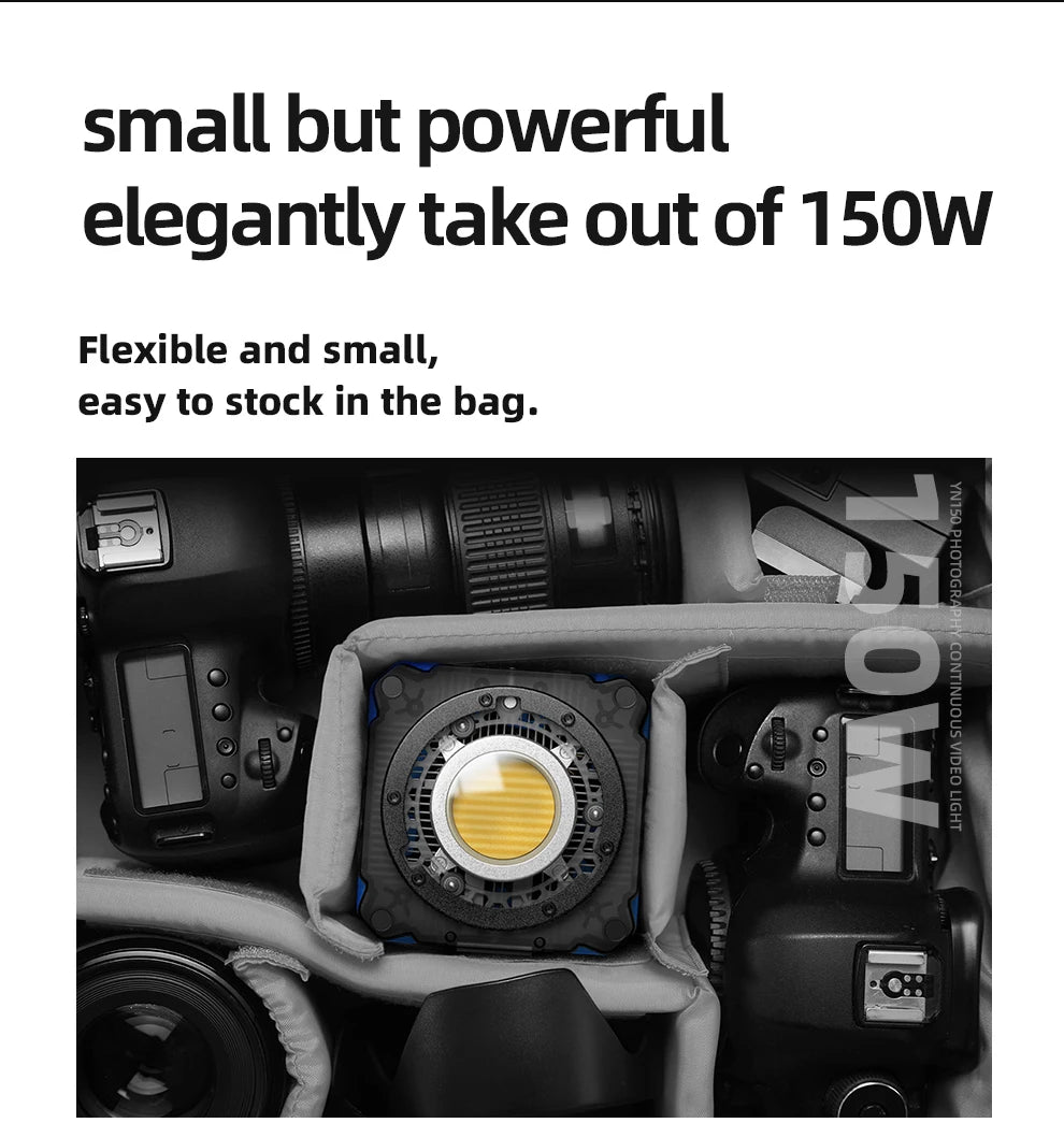 Portable 150W COB LED Video Light – Adjustable Color Temperature Kit Tidesmit