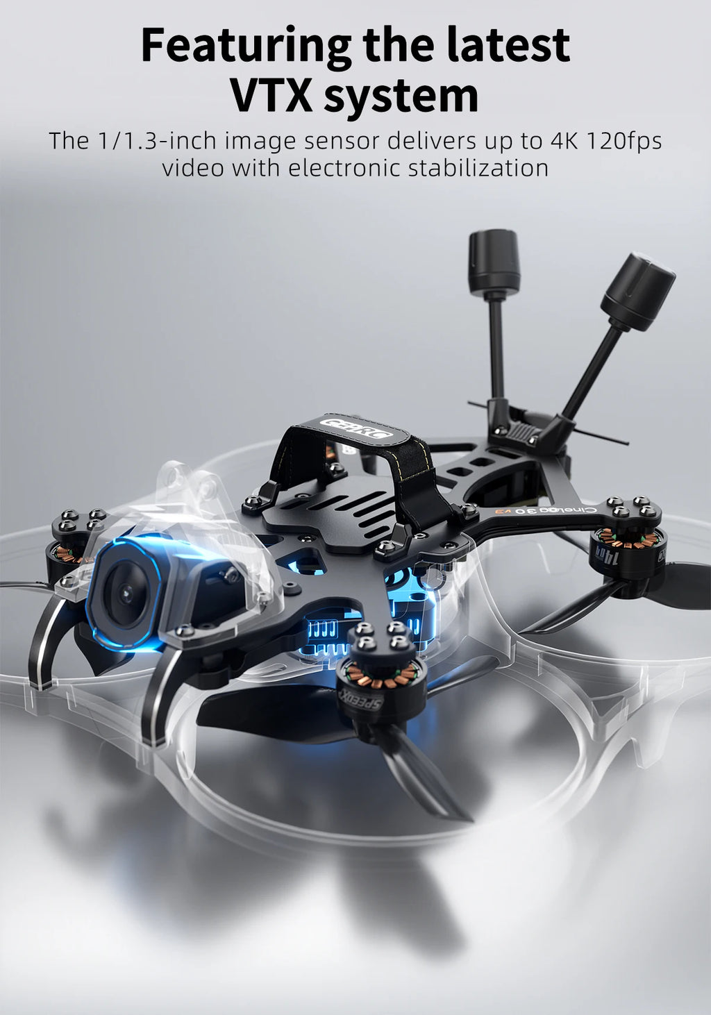 GEPRC Cinelog30 V3 4K FPV Drone - Durable O4 Pro Cinewhoop Tidesmit
