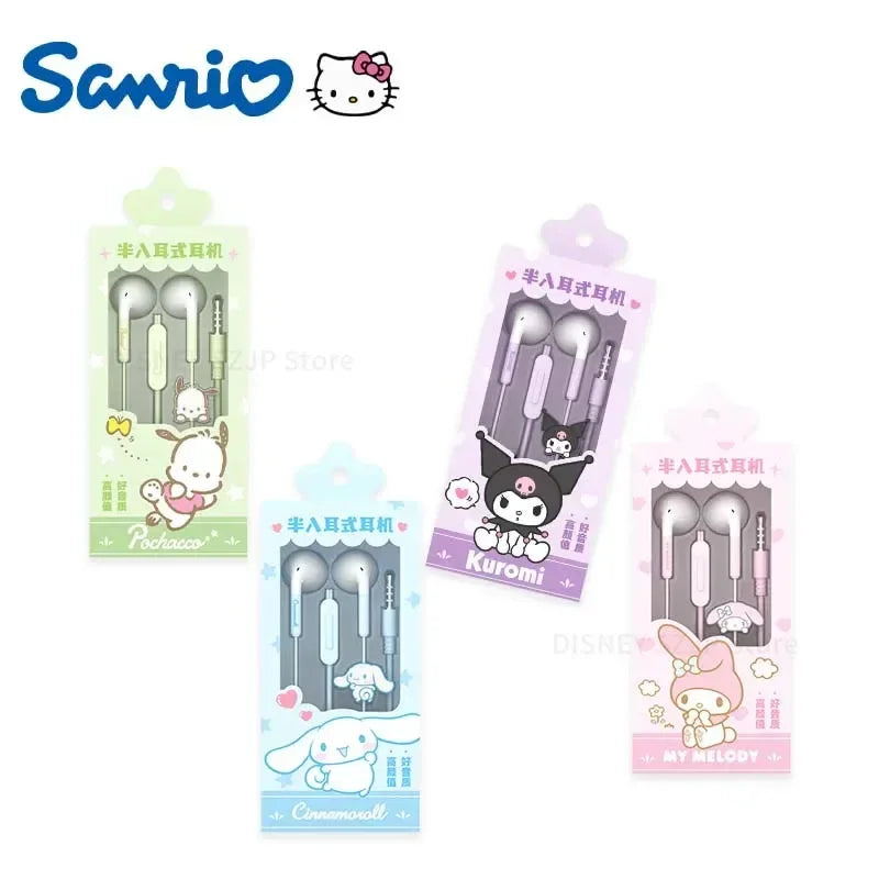 Sanrio Wired Earbuds Noise Isolating Audio Buds by Tidesmit - 4 Styles Tidesmit