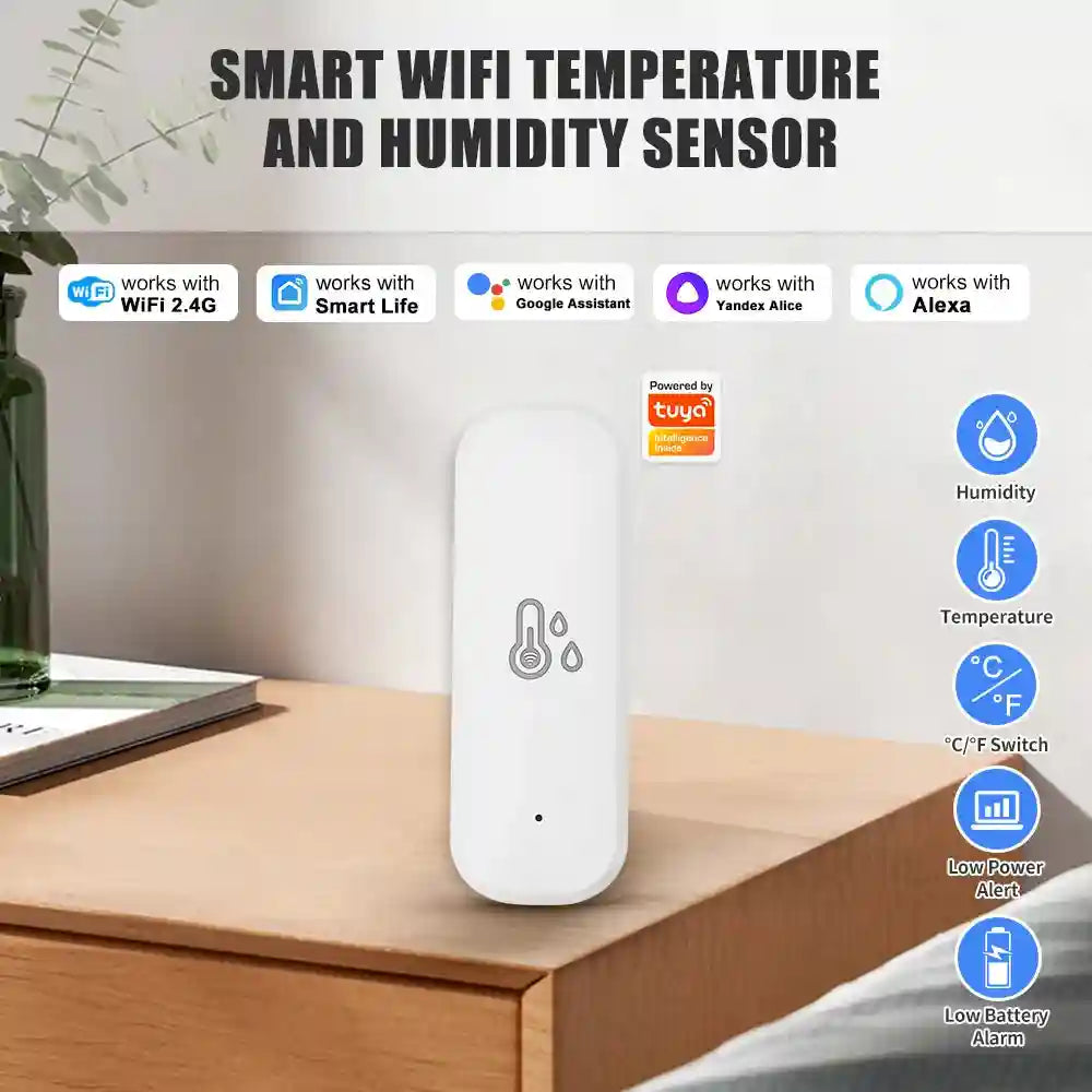 WiFi Temperature & Humidity Sensor | Smart Home Climate Monitor Tidesmit