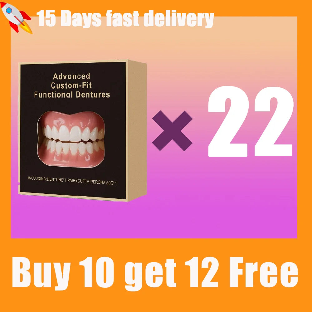 Soft Silicone Denture Reliner Kit | Upper & Lower Teeth | Tidesmit Scrubs Treatments Buy 10 get 12 Free Tidesmit