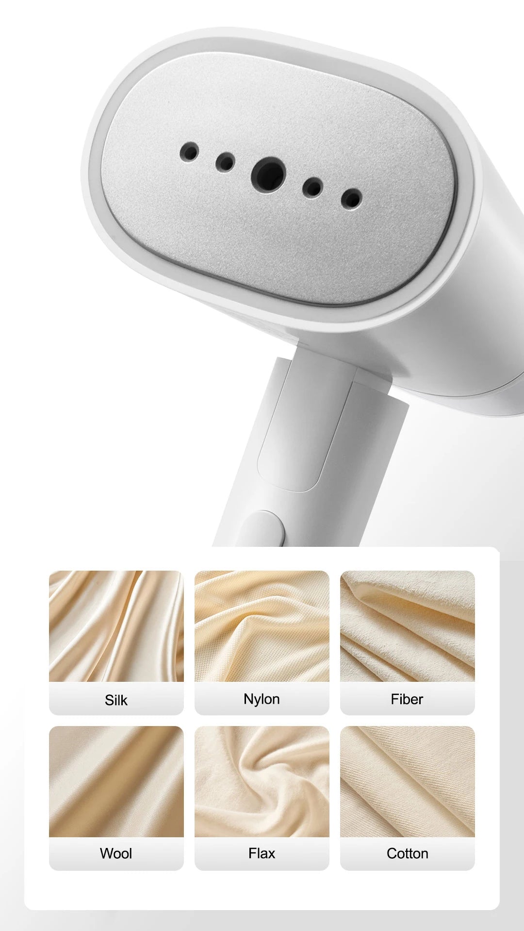 Tidesmit MIJIA Handheld Garment Steamer 2 portable foldable design for efficient garment care and mite removal