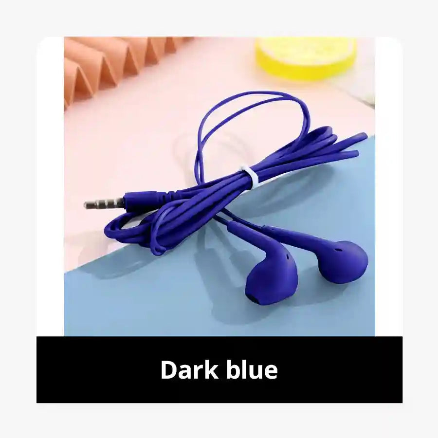 Tidesmit Wired 3.5mm Stereo Earphones with Integrated Microphone Dark blue Tidesmit