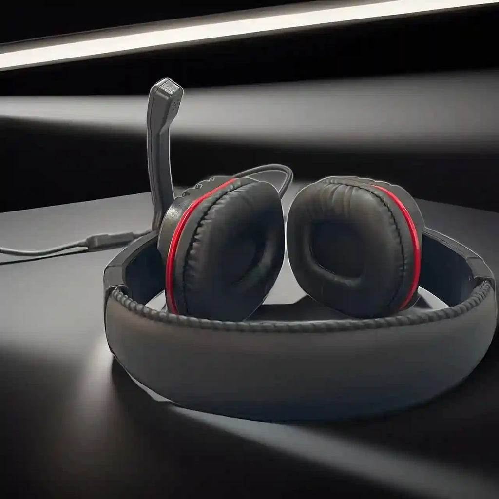 Wired Gaming Headset with Noise Reduction - Red | Tidesmit Tidesmit