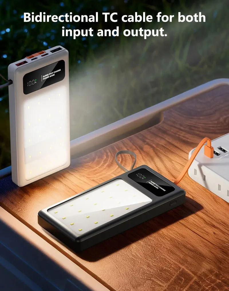 High Capacity Portable Power Bank - Fast Charging USB-C Travel Battery Tidesmit