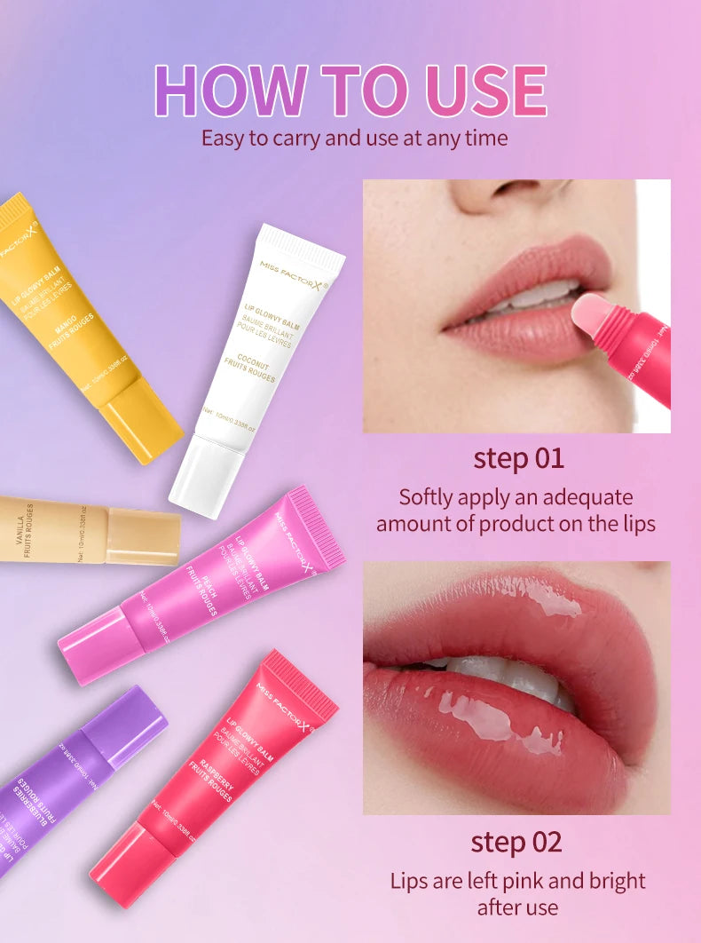 Fruit Flavored Lip Oil Set – 6-Piece Hydrating Lip Care Treatment Lip Care Tidesmit
