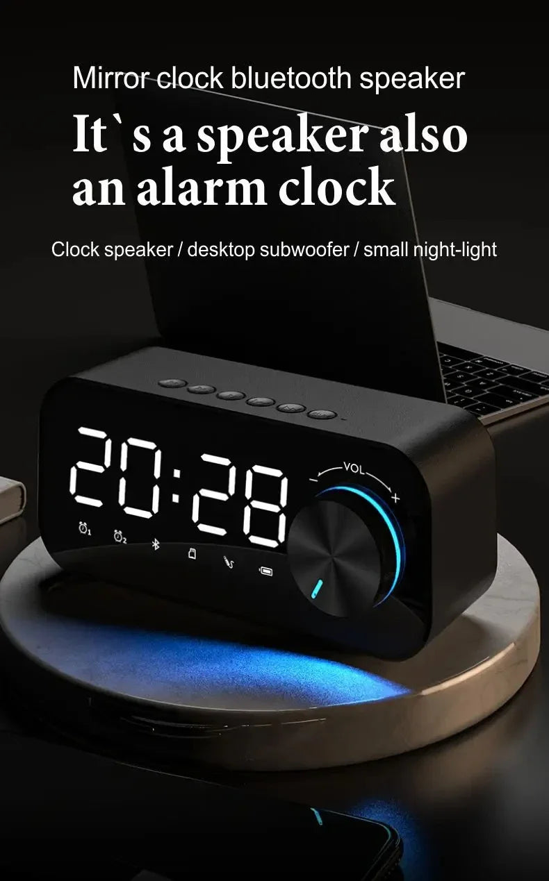 Portable Bluetooth Speaker with Alarm Clock & FM Radio | Tidesmit Tidesmit
