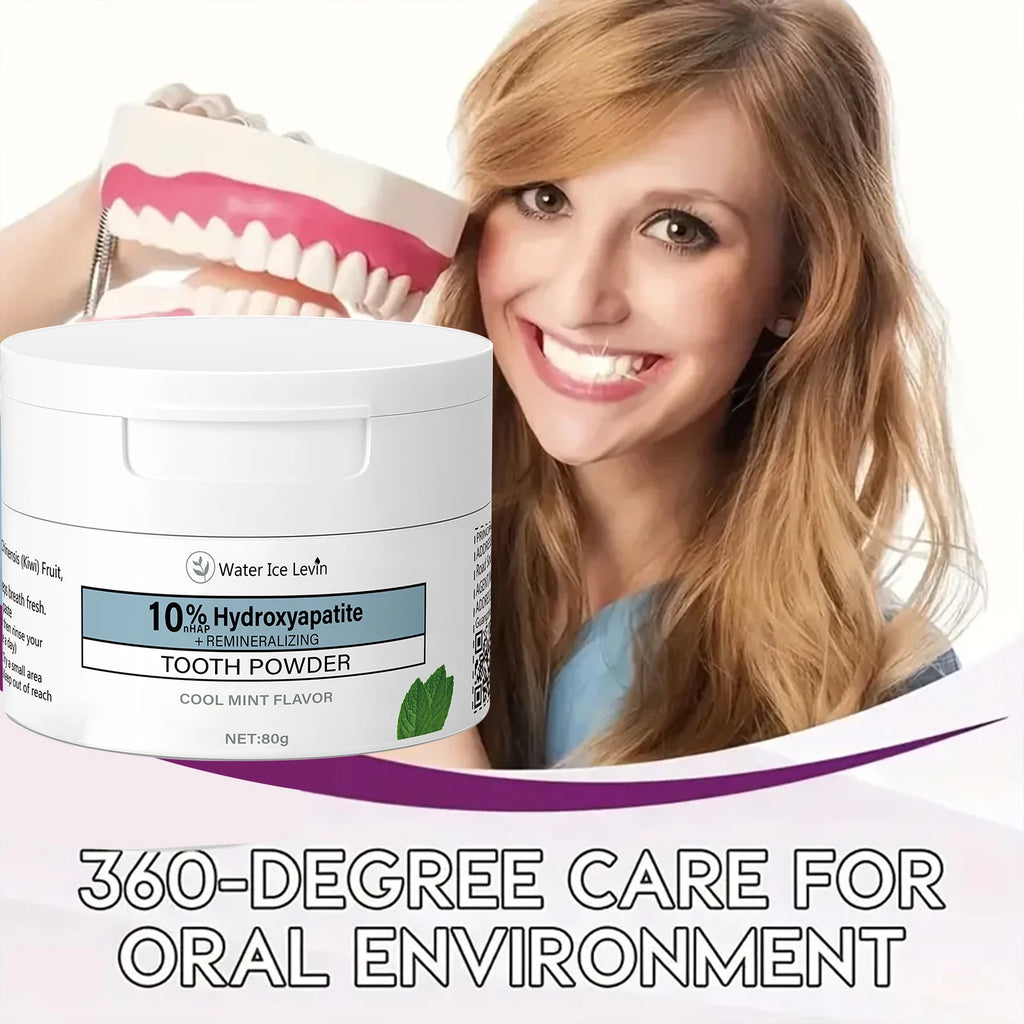 Tidesmit 10% Hydroxyapatite Tooth Powder with Hyaluronic Acid for teeth whitening and fresh mint breath