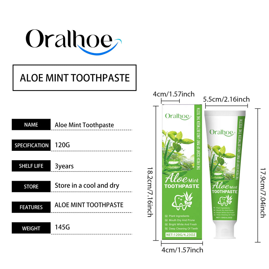 Tidesmit Aloe Vera Mint Teeth Whitening Toothpaste for stain removal and fresh breath