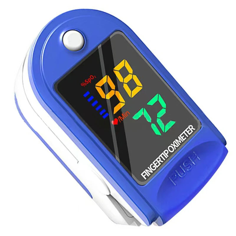4 Colors Oximeter Portable Fingertip Pulse Blood Oxygen Saturation Monitor LED Display Fingertip Oximeter Testing SPO2