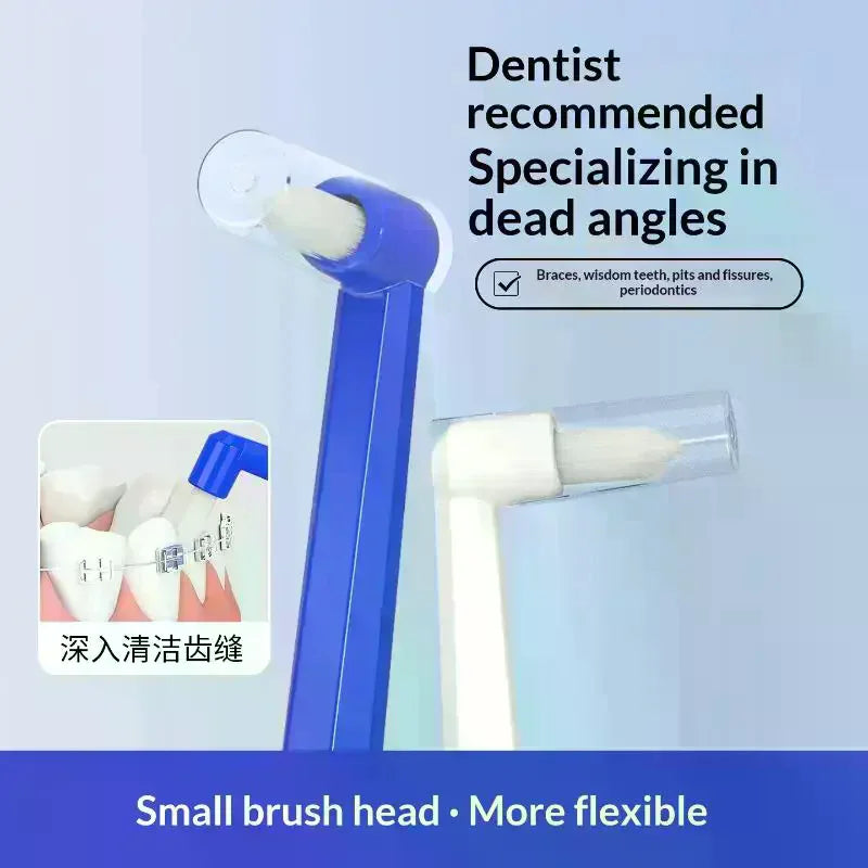 Soft Hair Small Head Single-Beam Toothbrush For Interdental Cleaning Adult Oral Care Deep Cleaning Tool For Teeth Implants