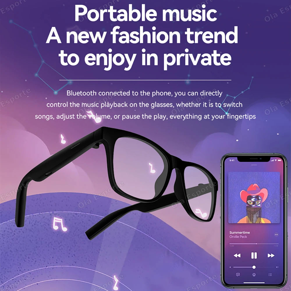 Smart Bluetooth Sunglasses with Spatial Audio and Wireless Connectivity Tidesmit