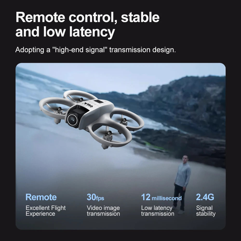 4K Camera Drone: Foldable Wide Angle WiFi Quadcopter for Beginners Tidesmit
