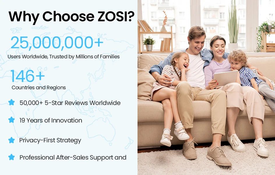 ZOSI 8CH 1080P Wired Security Camera System H.265+ 8CH 5MP Lite HD CCTV DVR Recorder 2MP Indoor/Outdoor Dome Surveillance Camera