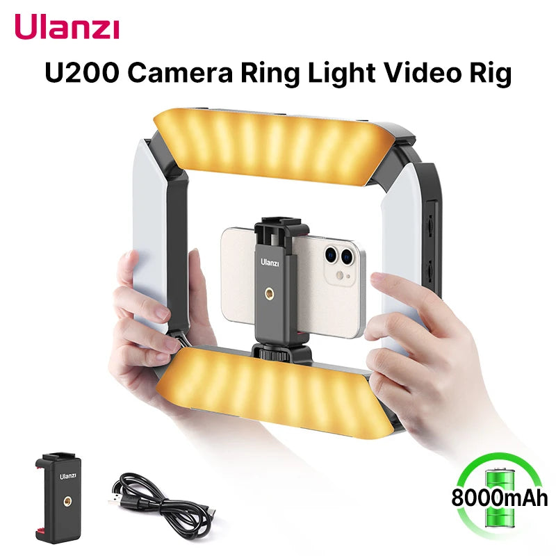 Bi-Color LED Ring Light for Video - Adjustable Dimmable Vlog Rig Tidesmit