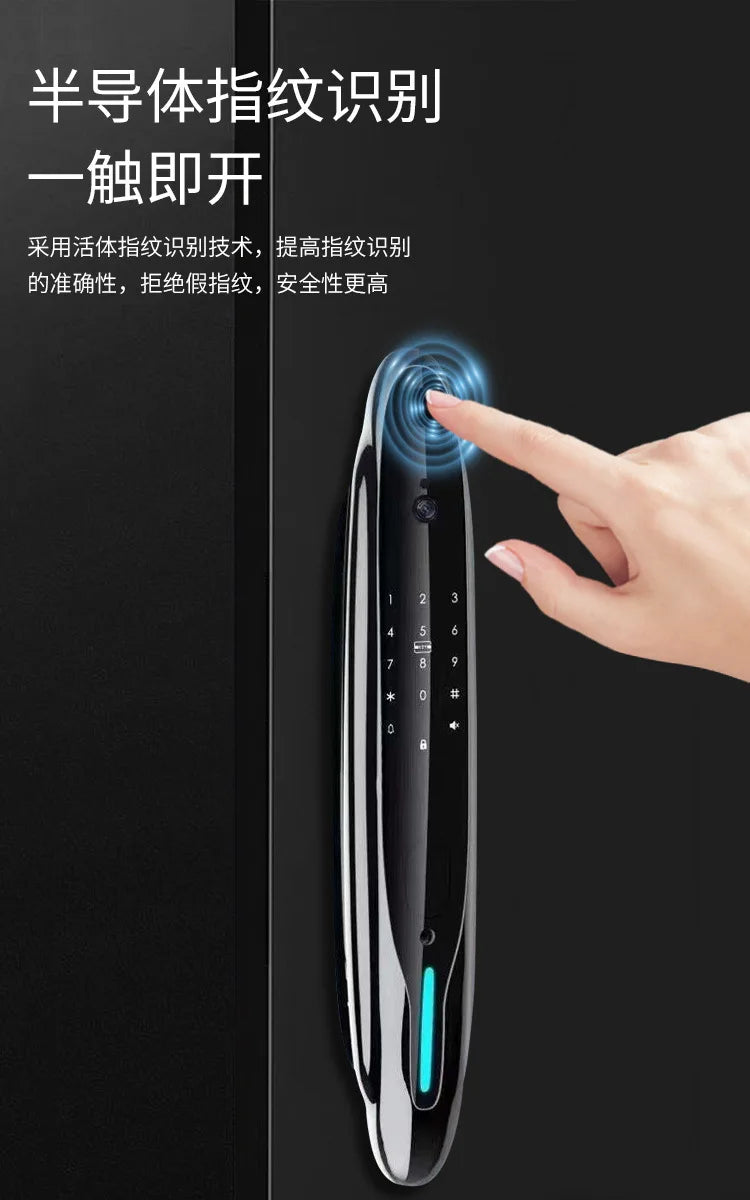 Video intercom smart, home anti-theft electronic door lock with surveillance camera password lock fully automatic