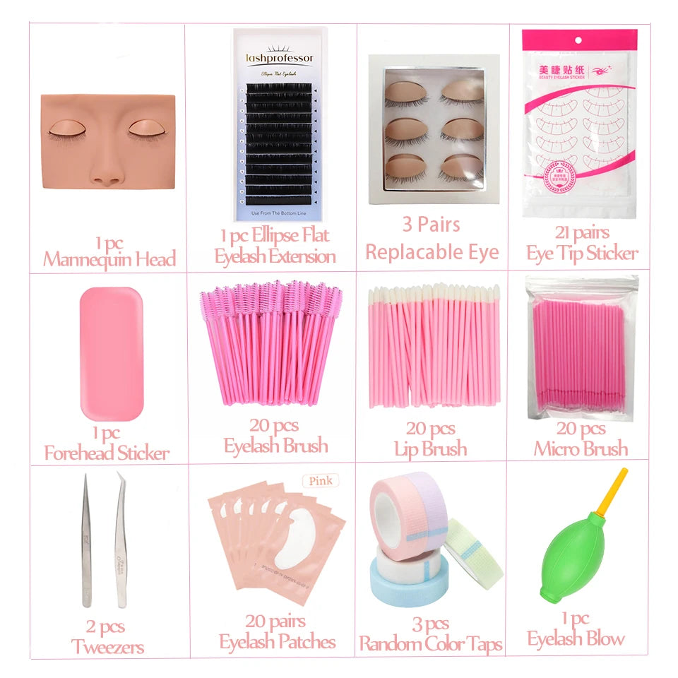 Tidesmit mannequin training head with removable eyelids for eyelash extension and face makeup practice detail view