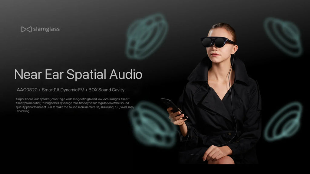 Smart VR Glasses 50° FOV - Blue Private Cinema Headset by Tidesmit Tidesmit