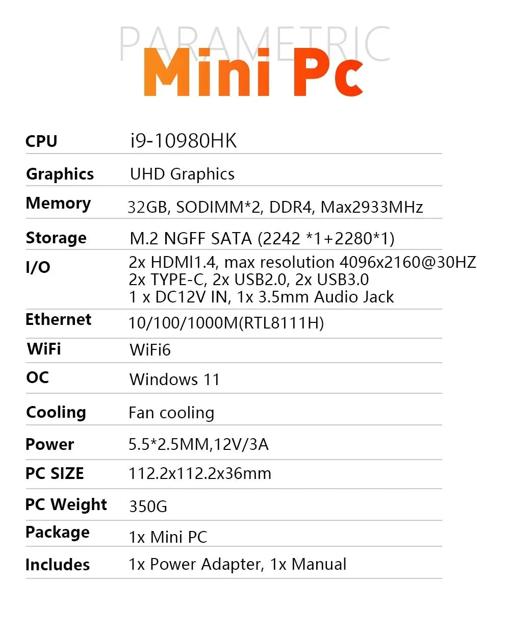 Compact Gaming Notebook i9-10980HK Mini Win11 Pro 32GB RAM 1TB/2TB SSD 4K HD WiFi6 BT5.2 Home Office Laptop