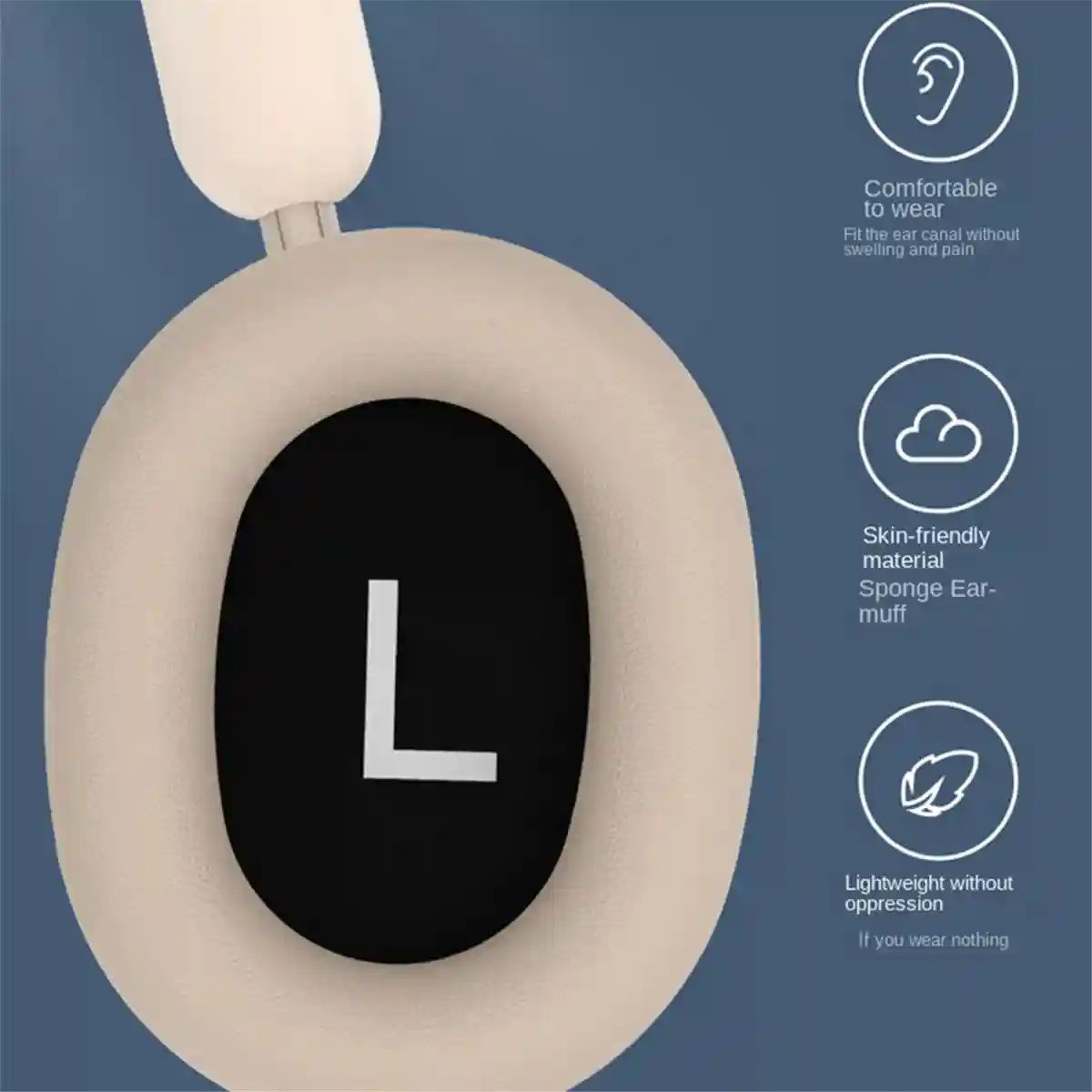 Wireless Headphones with Active Noise Cancellation - Over-Ear Foldable Tidesmit