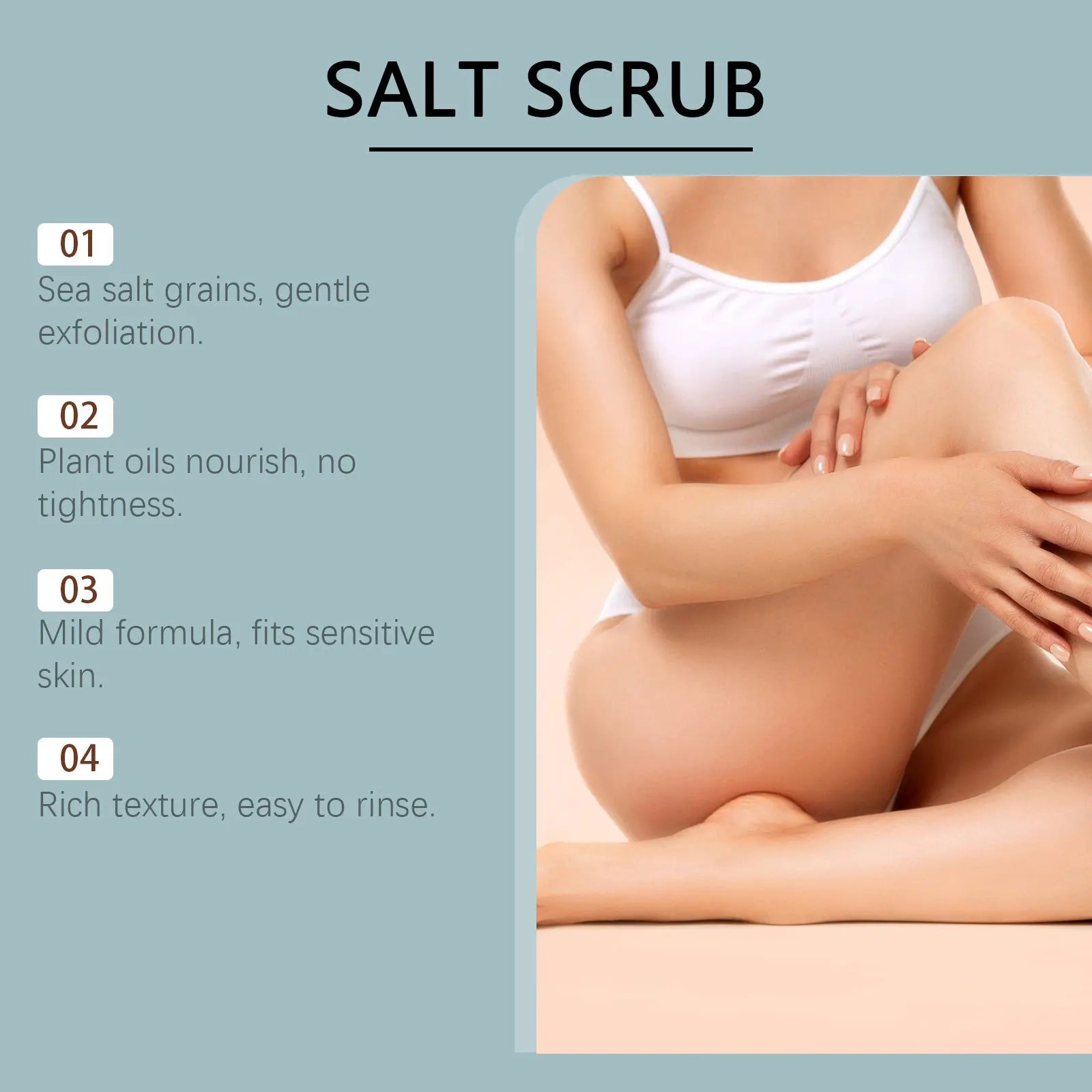 Dead Sea Salt Body Scrub with Jojoba Oil for Smooth Skin - Tidesmit Scrubs Treatments Tidesmit