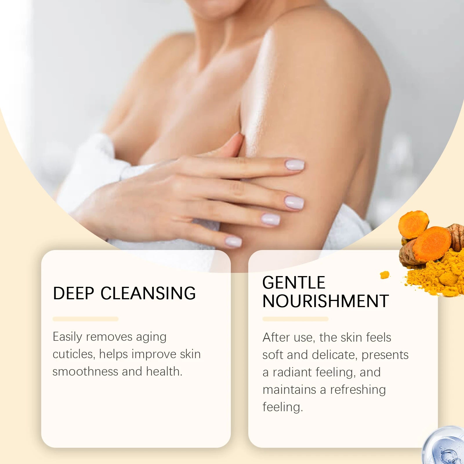 Turmeric Body Scrub for Smooth Skin - Natural Exfoliating Sea Salt 5pcs Scrubs Treatments Tidesmit