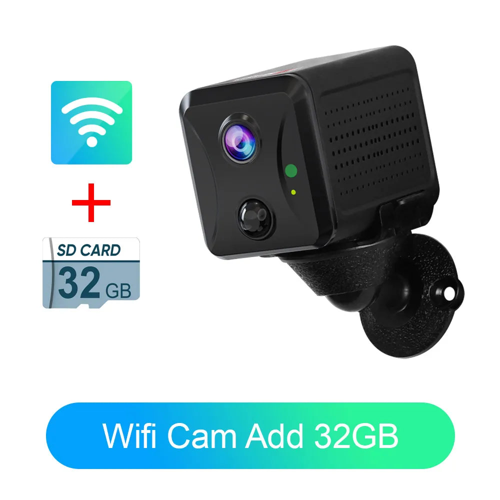 LS VISION Ubox Mini 4G Security Camera SIM Card or Wifi  HD Surveillance Camera 3800mAh Battery Low Power Voice Intercom CCTV