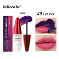 Lakerain peel-off lip stain in Hot Pink, waterproof matte lip color, transfer-resistant tattoo tint with applicator.