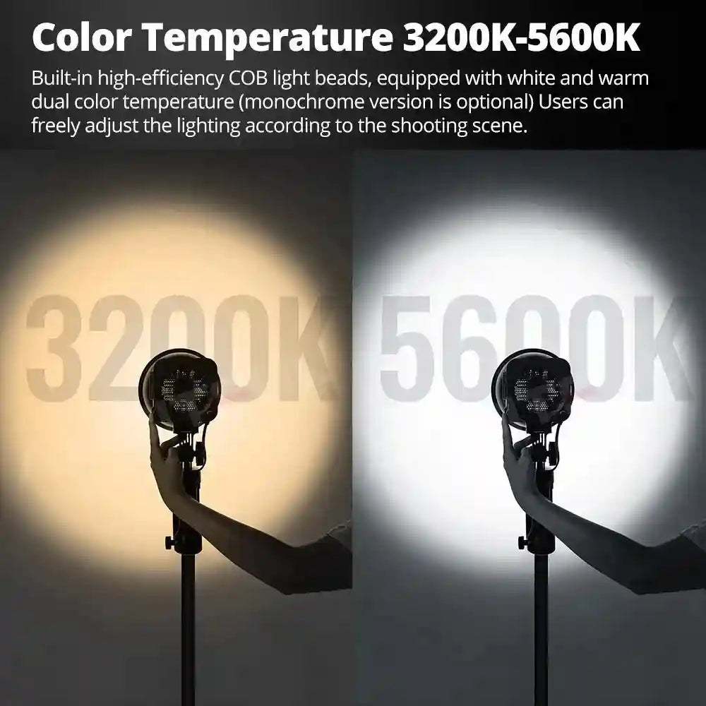 Bi-color LED Video Light: Portable Handheld Studio Lamp for Content Tidesmit