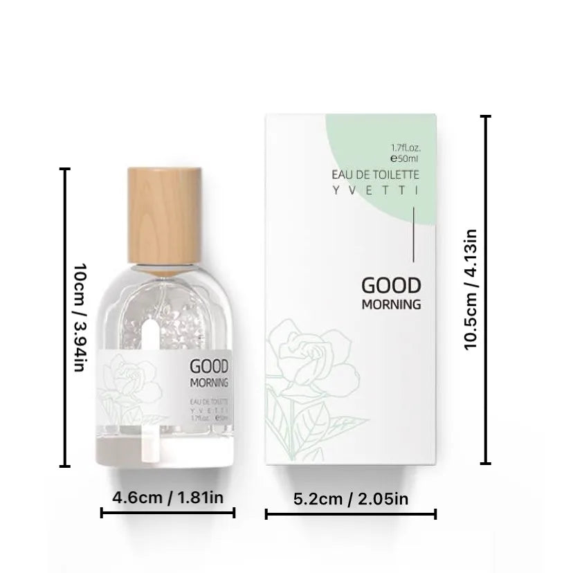 Pure Gardenia niche fresh floral perfume with wooden cap and white floral box. Elegant daily scent in a glass bottle.