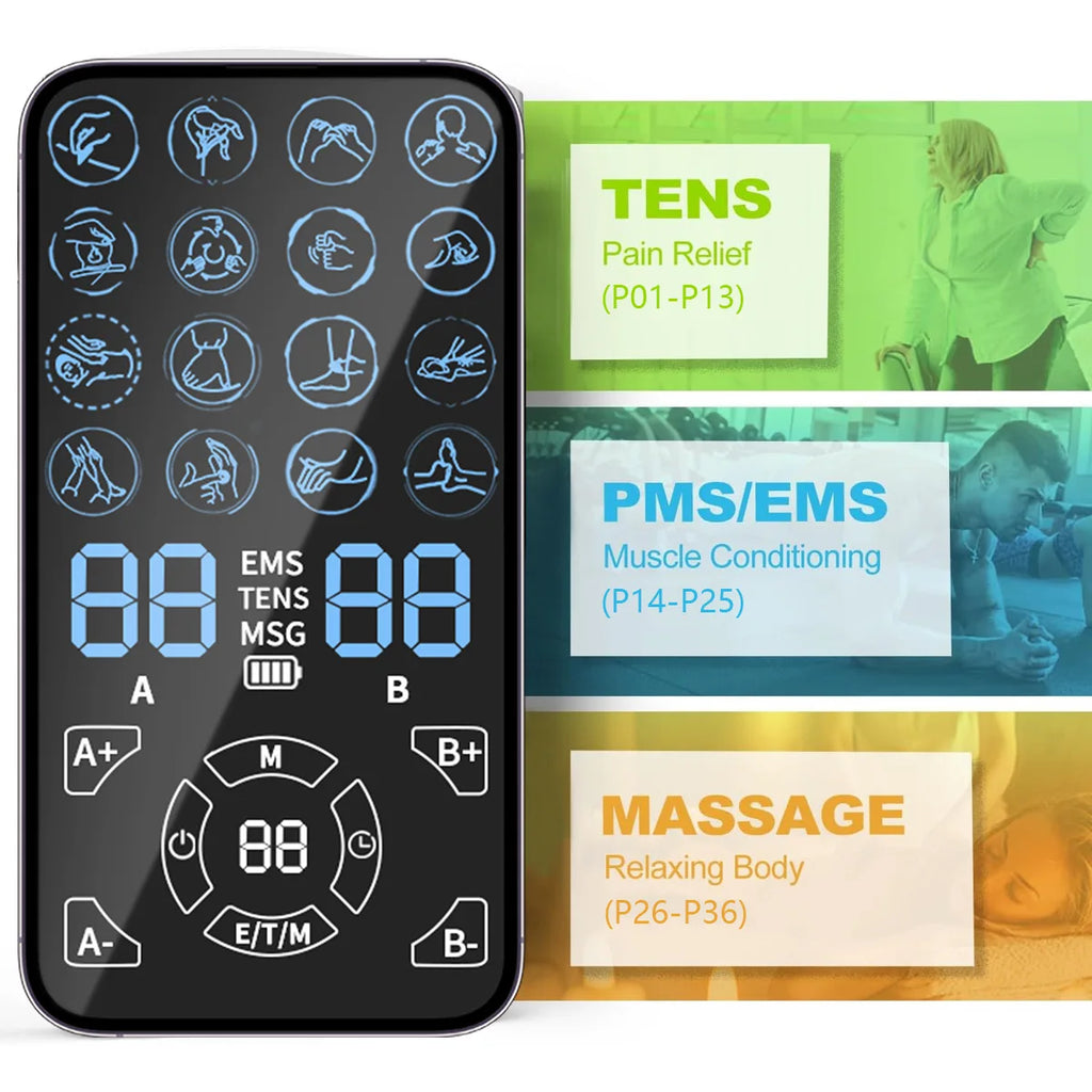 Electric Back Massager - Portable Muscle Relief & Deep Tissue Device Back Massage Instrument Tidesmit