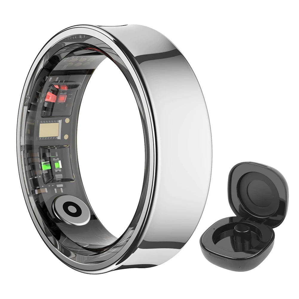Tidesmit Smart Health Ring - Fitness Tracker with Biometric Sensor Silver UNITED KINGDOM Tidesmit