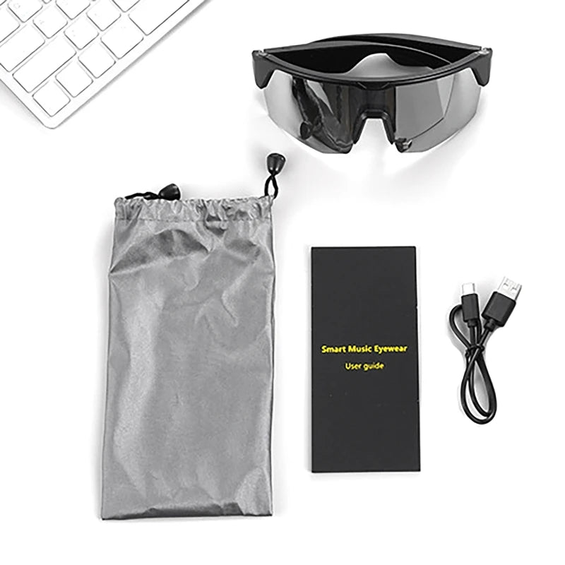 Polarized Bluetooth Audio Cycling Sunglasses | Silver & Gold Options Silver Tidesmit