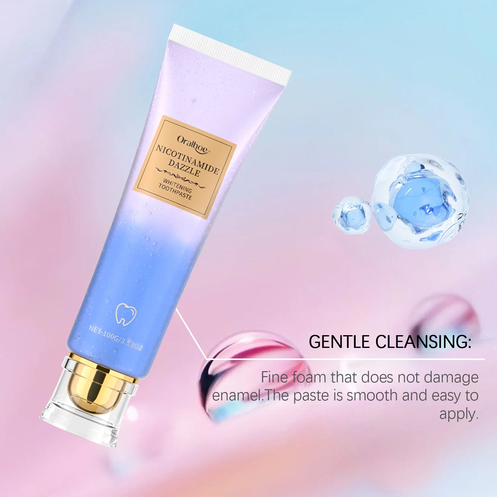 Tidesmit Niacinamide whitening toothpaste for deep stain removal and fresh breath oral care