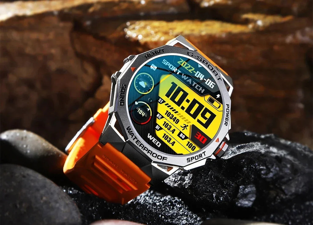 1.43inch AMOLED Screen Smartwatch Men Outdoor Sports Fitness 400mAh Large Battery Bluetooth Call Music Heart Rate Smart Bracelet