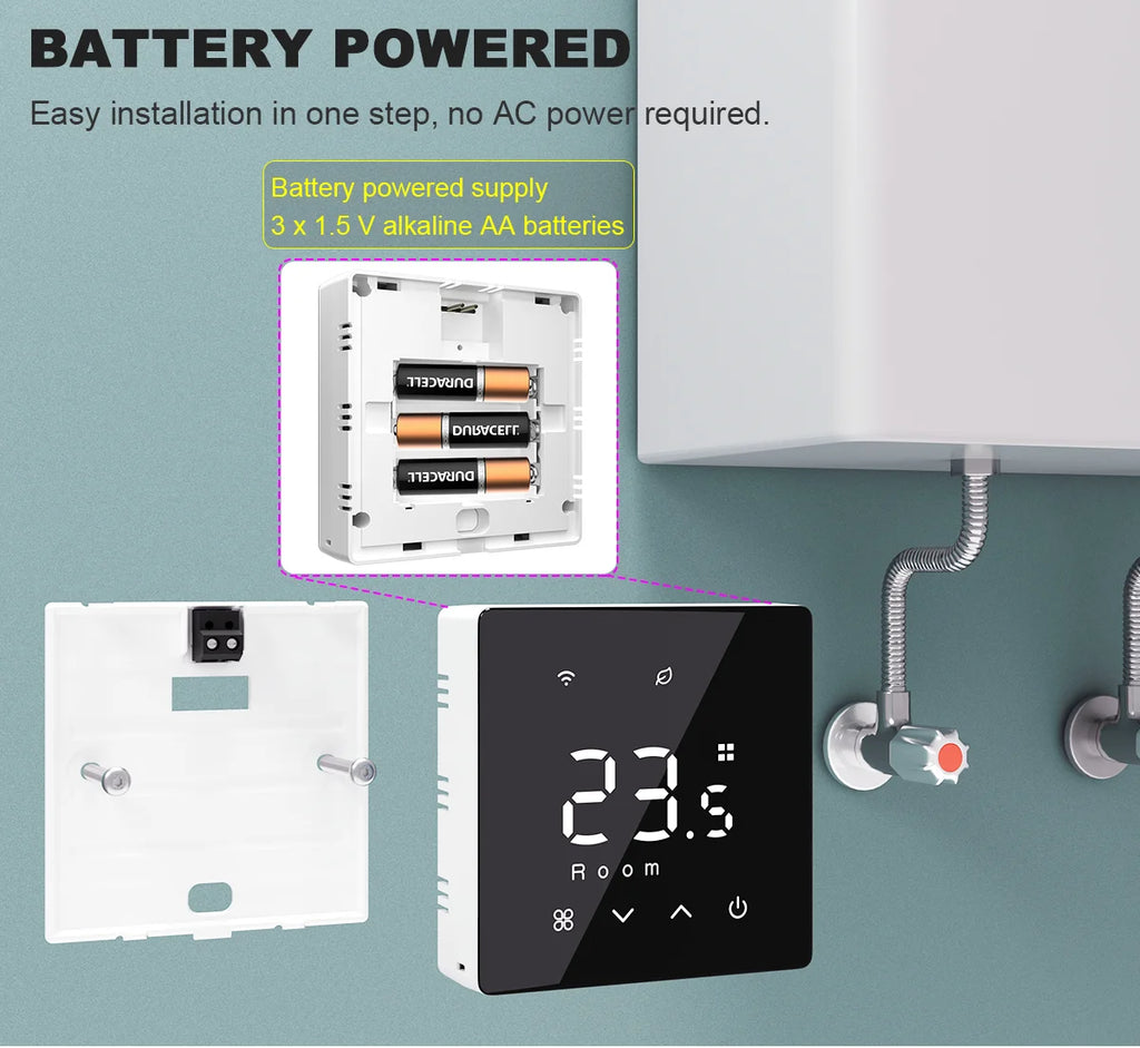 Tuya Smart Thermostat Water Gas Boiler WiFi ZigbeeBattery Wireless Floor Heating Temperature Remote Controller Google Home Alexa