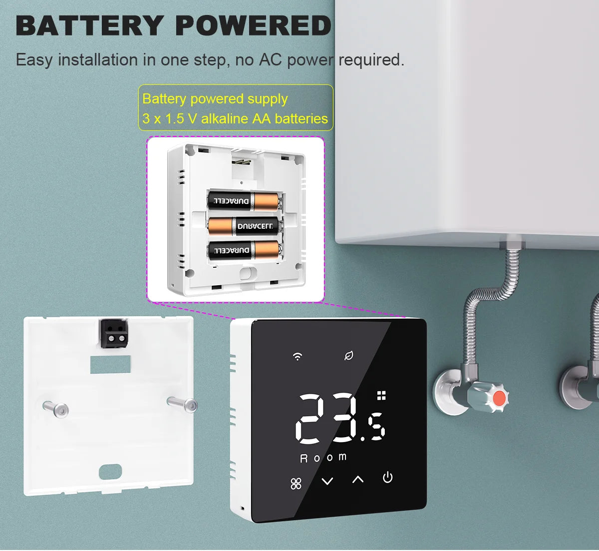 Tuya Smart Thermostat Water Gas Boiler WiFi ZigbeeBattery Wireless Floor Heating Temperature Remote Controller Google Home Alexa