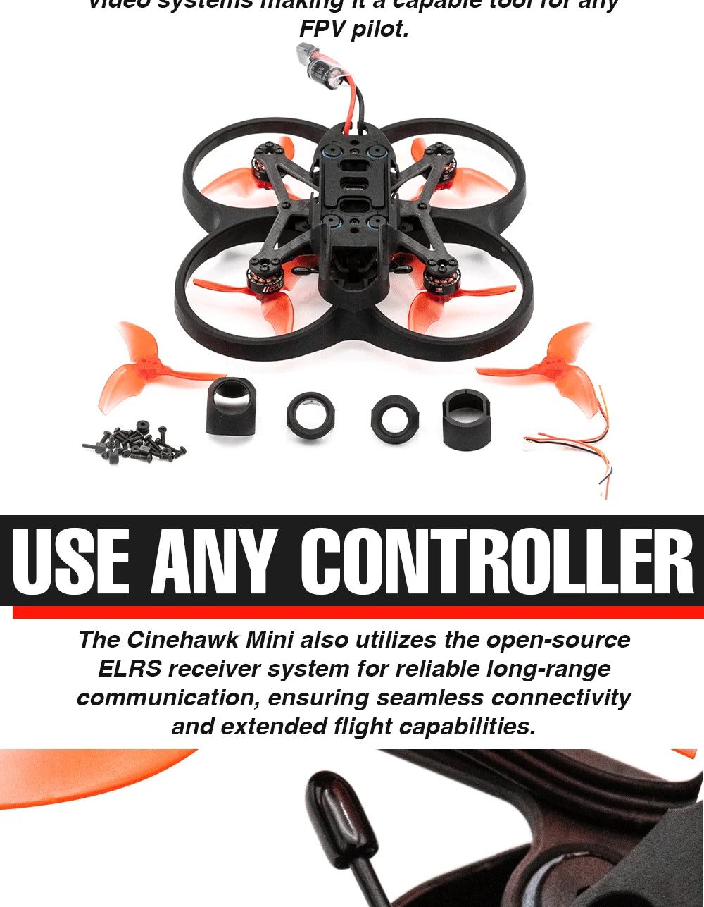 EMAX Cinehawk 2.5 Inch FPV Racing Drone with O3 HD Video Transmission Tidesmit