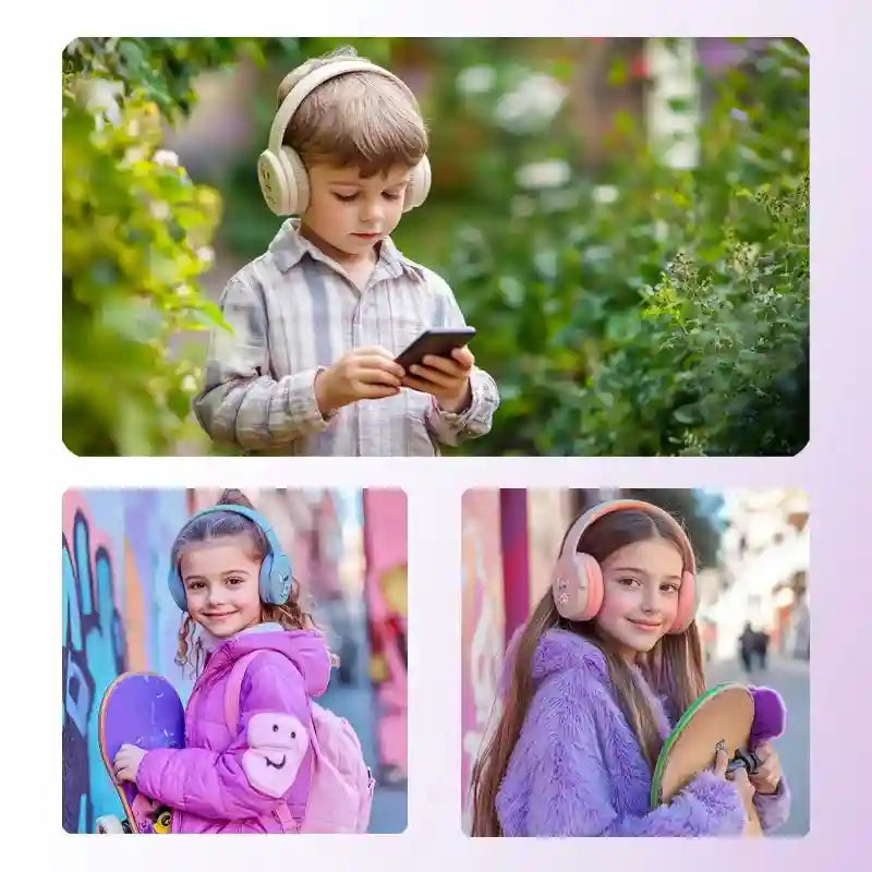 Disney Wireless Headphones - Noise Cancelling Over-Ear Kids Headset Tidesmit