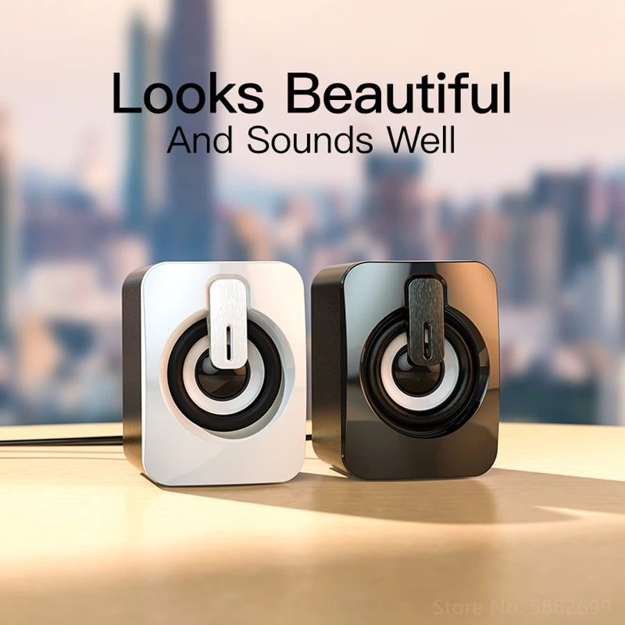 Stereo PC Soundbar - Wireless Audio Speaker for Laptop & Desktop Tidesmit