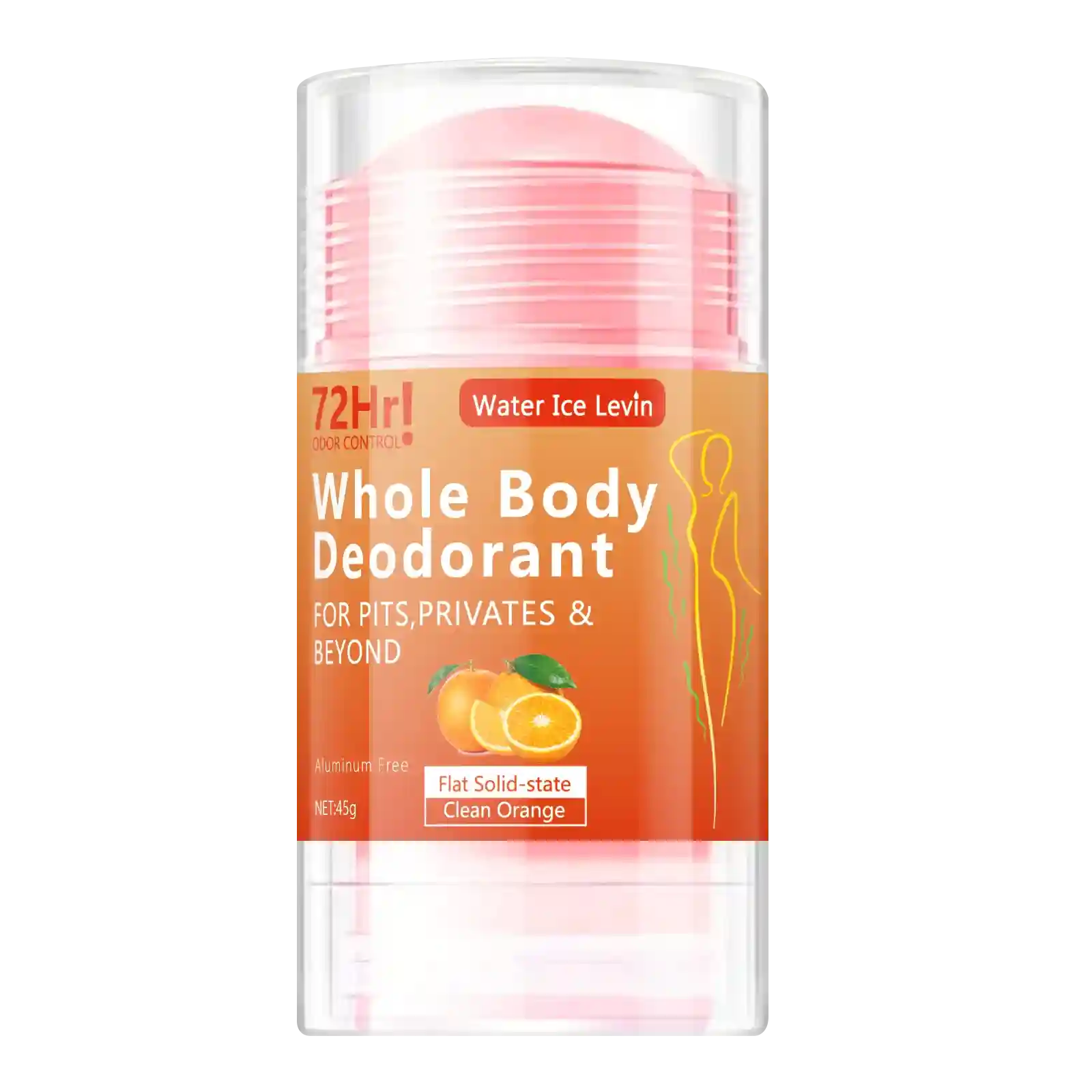 Tidesmit Aluminum-Free Full-Body Deodorant Stick with Orange Extract for long-lasting freshness and skin hydration.