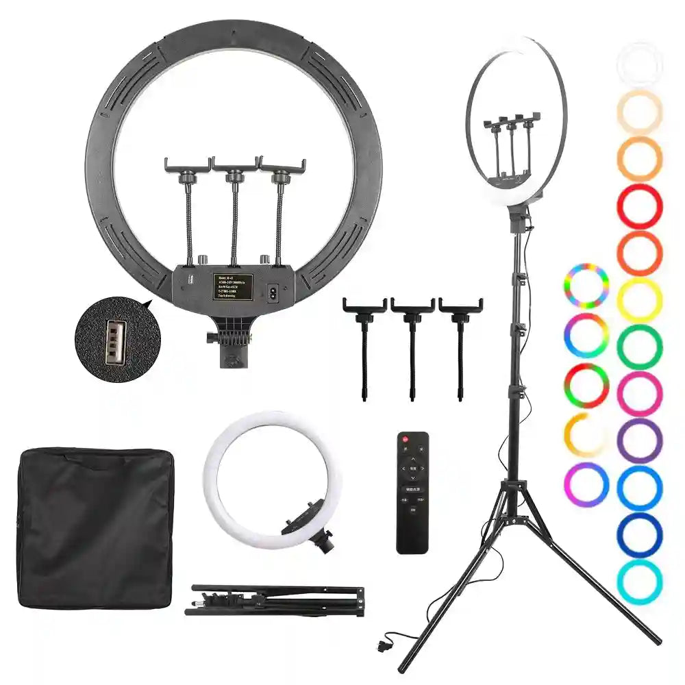 18 Inch RGB Ring Light with Tripod for Professional Content Creation Tidesmit