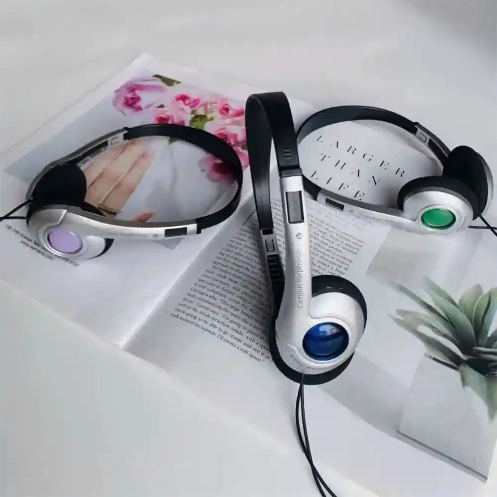 Retro Over-Ear Wired Headphones Y2K Style Lightweight Tidesmit Tidesmit