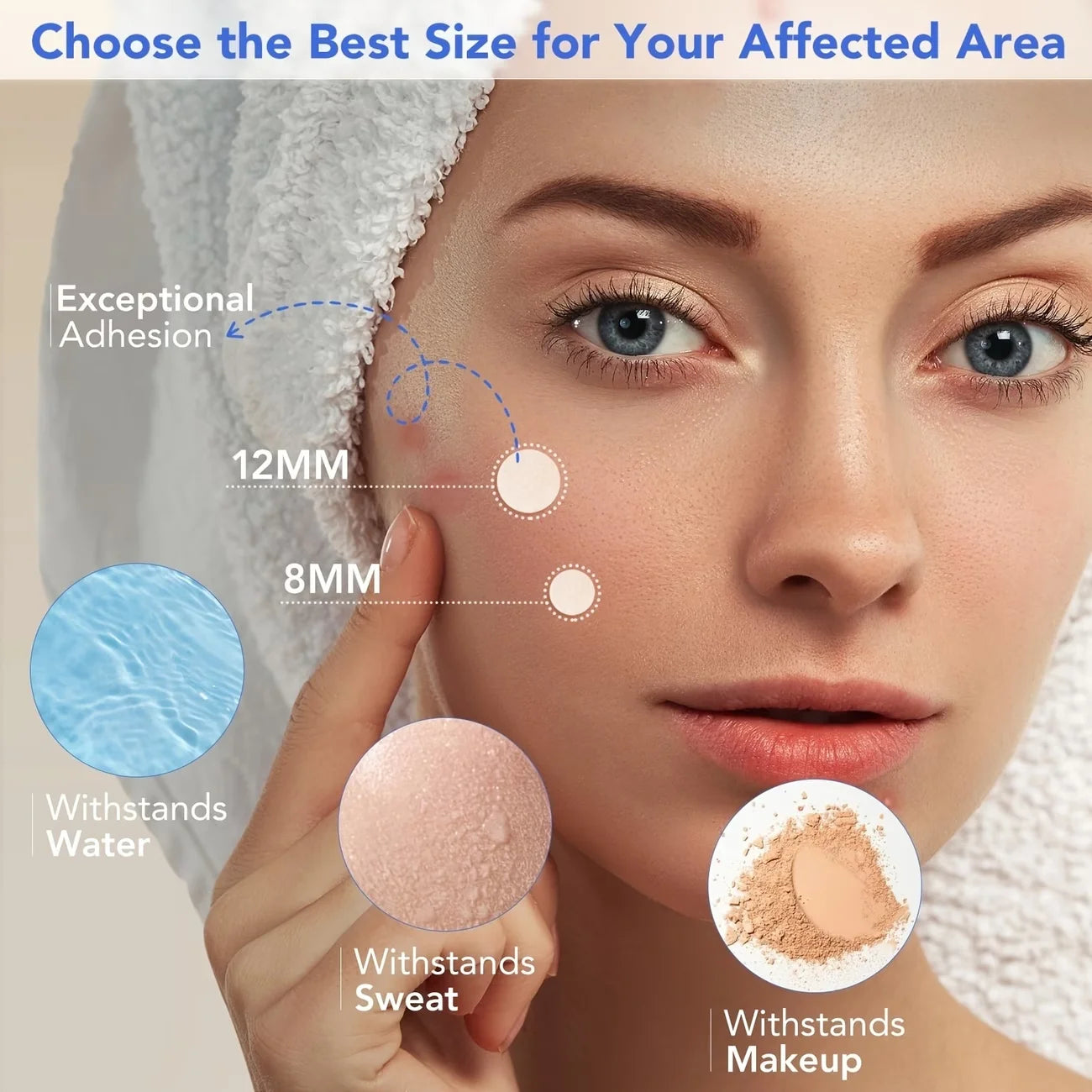 39Pcs Hydrocolloid Acne Patches, Professional Blemish Absorbing Pimple Stickers, Invisible Breathable Facial Skin Care Patch